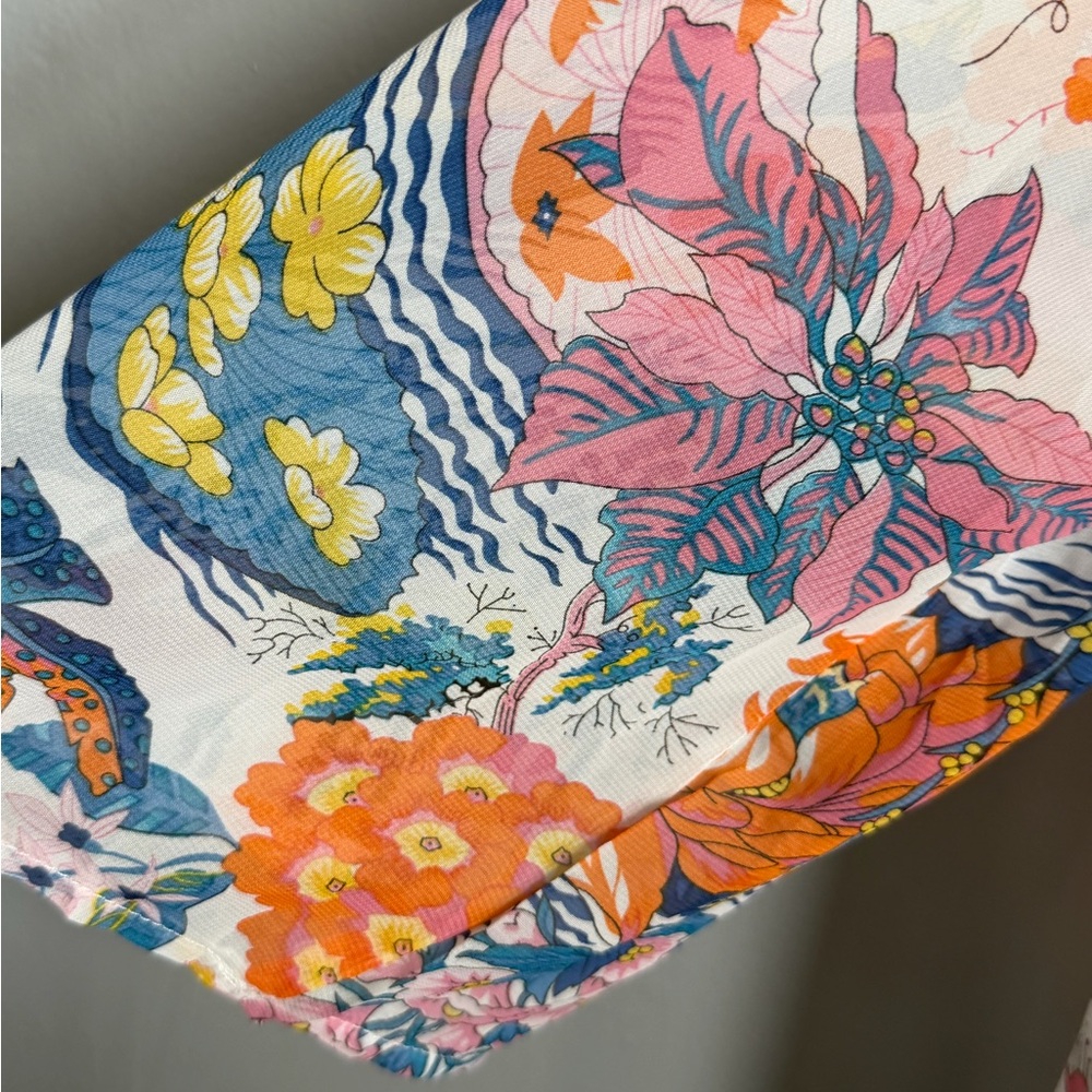 Floral Open-Front Kimono Cardigan - Multi Floral - Picture 4 of 5